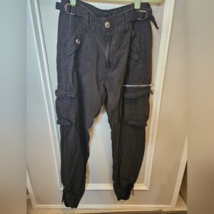 Black Guess Women's Cargo Pants Size 28